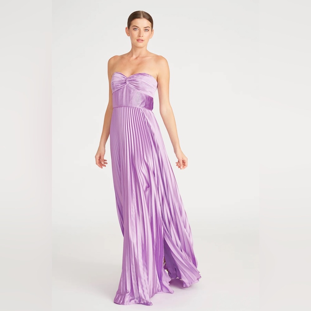 AMUR Stef Pleated Gown